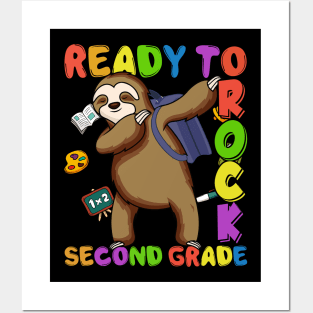 Dabbing 2nd Grade Sloth Back To School Posters and Art
